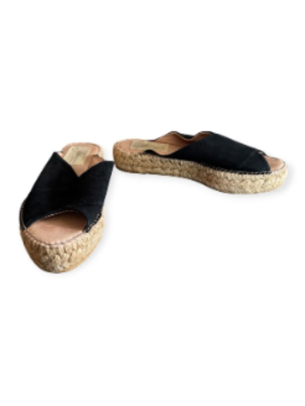 Gaimo Handmade In Spain Black Espadrille Platform Sandals  Sz 41 US 10.5